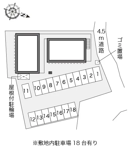 ★手数料０円★袋井市鷲巣　月極駐車場（LP）